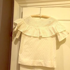 Jcrew white eyelet blouse